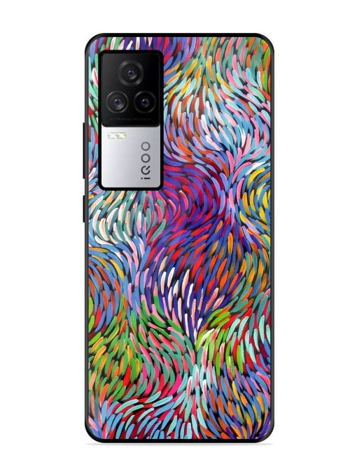 Vibrant Waves Glossy Soft Edge Case for Iqoo 7 Legend (5G) Chachhi