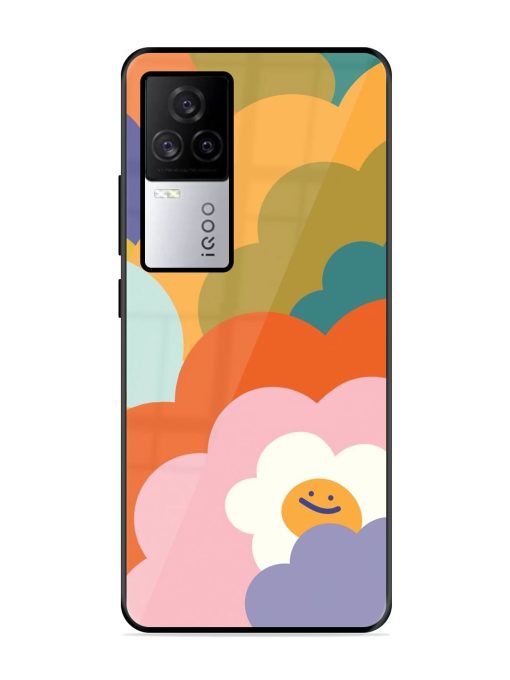 Happy Flower Power Glossy Soft Edge Case for Iqoo 7 Legend (5G)