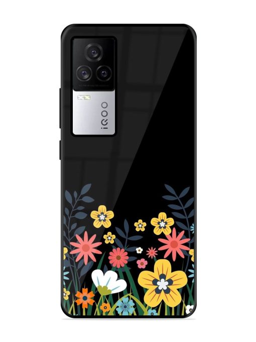 Floral Night Sky Glossy Soft Edge Case for Iqoo 7 Legend (5G) Chachhi