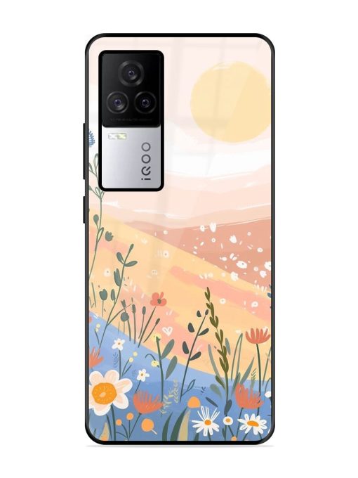 Golden Hour Blooms Glossy Soft Edge Case for Iqoo 7 Legend (5G)