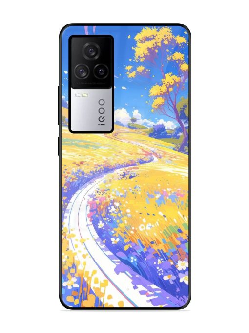 Vibrant Spring Meadow Glossy Soft Edge Case for Iqoo 7 Legend (5G) Chachhi