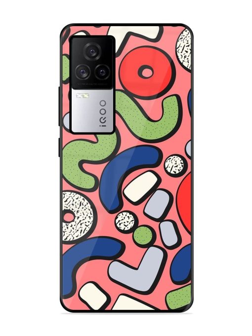 Groovy Geometric Shapes Glossy Soft Edge Case for Iqoo 7 Legend (5G)
