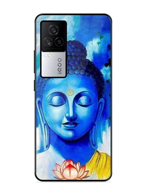 Serene Buddha With Lotus Glossy Soft Edge Case for Iqoo 7 Legend (5G) Chachhi