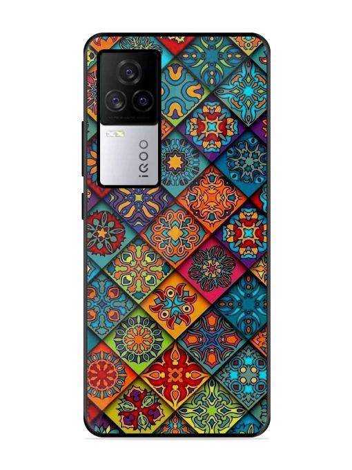 Patchwork Mandala Mosaic Glossy Soft Edge Case for Iqoo 7 Legend (5G) Chachhi