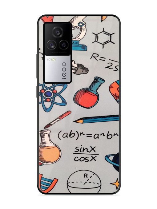 Science Doodle Delight Glossy Soft Edge Case for Iqoo 7 Legend (5G)