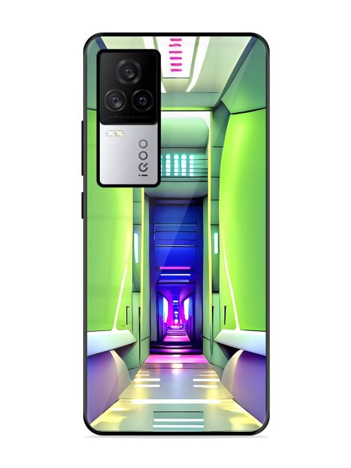 Neon Corridor Glossy Soft Edge Case for Iqoo 7 Legend (5G) Chachhi