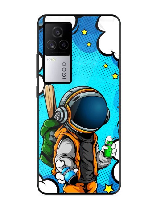 Space Graffiti Artist Glossy Soft Edge Case for Iqoo 7 Legend (5G)