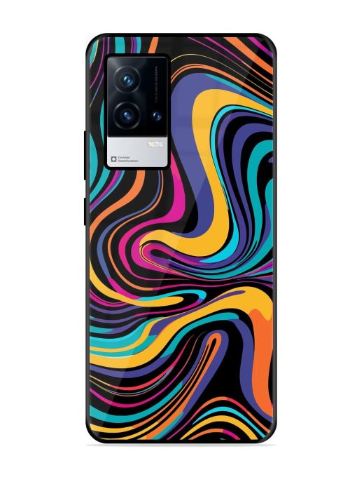 Psychedelic Swirl Glossy Soft Edge Case for Iqoo 8 Chachhi