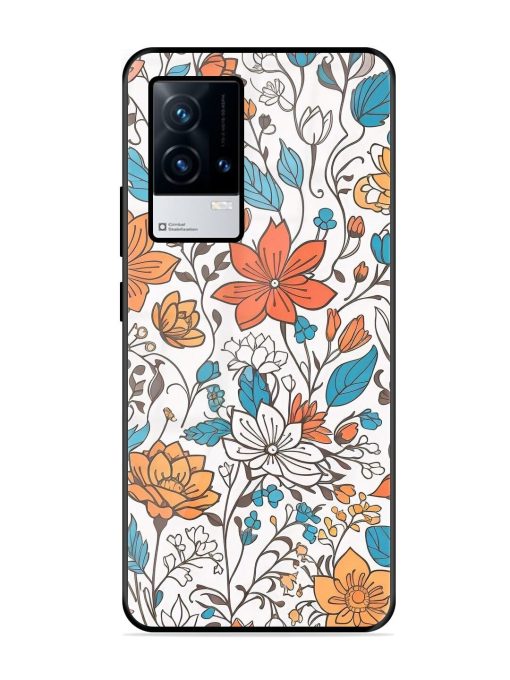 Floral Symphony Glossy Soft Edge Case for Iqoo 8 Chachhi