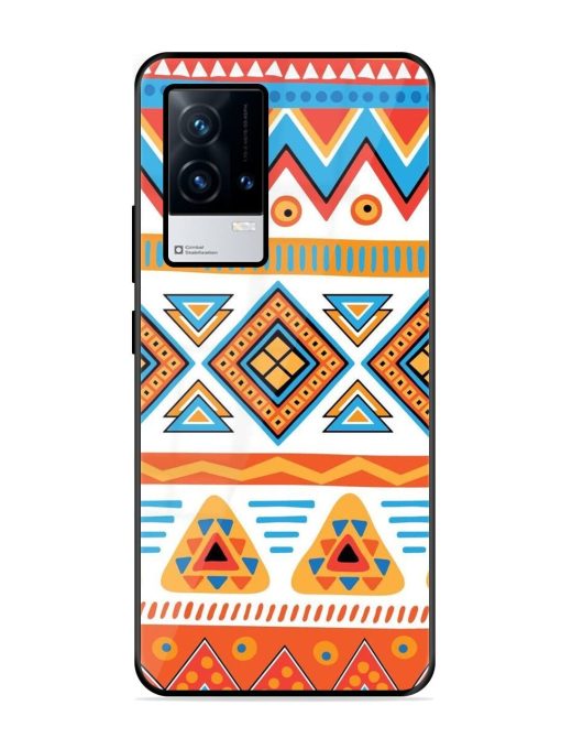 Vibrant Tribal Pattern Glossy Soft Edge Case for Iqoo 8 Chachhi