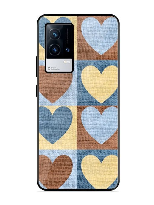 Hearts On Canvas Glossy Soft Edge Case for Iqoo 8 Chachhi