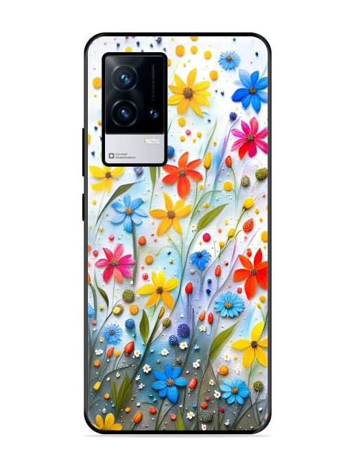 Vibrant Floral Glossy Soft Edge Case for Iqoo 8 Chachhi