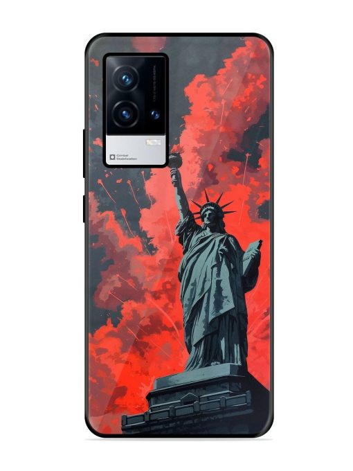 Lady Liberty'S Firework Finale Glossy Soft Edge Case for Iqoo 8 Chachhi