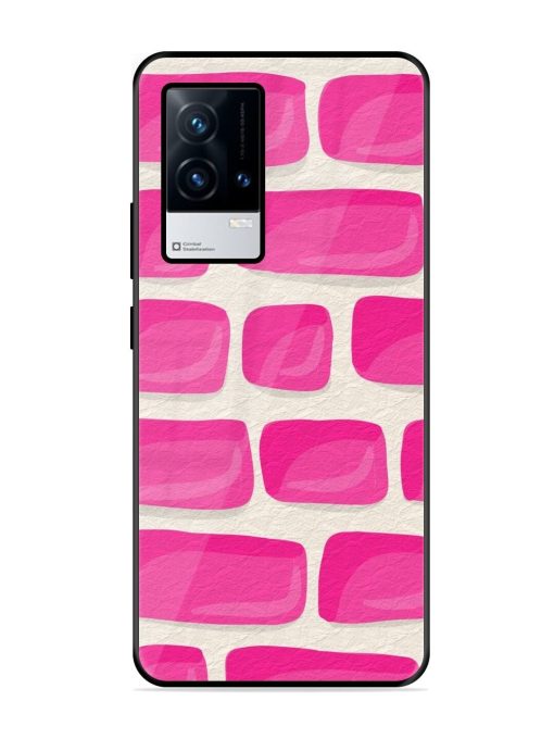 Pink Brick Wall Glossy Soft Edge Case for Iqoo 8 Chachhi