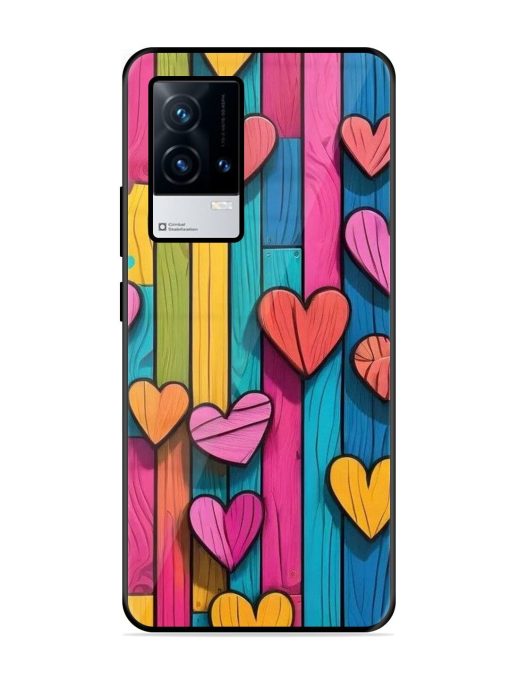 Rainbow Of Hearts Glossy Soft Edge Case for Iqoo 8 Chachhi