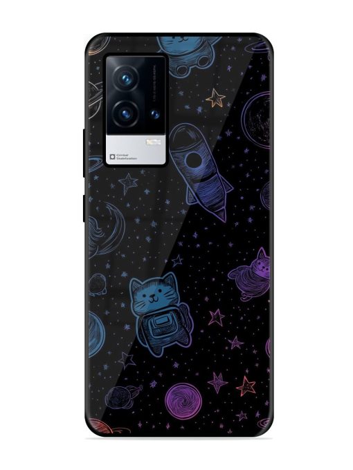 Cosmic Cat Chaos Glossy Soft Edge Case for Iqoo 8 Chachhi