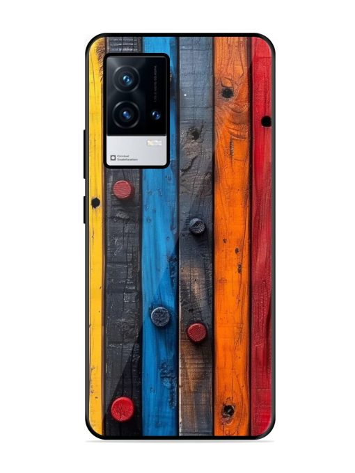 Rainbow Plank Glossy Soft Edge Case for Iqoo 8 Chachhi