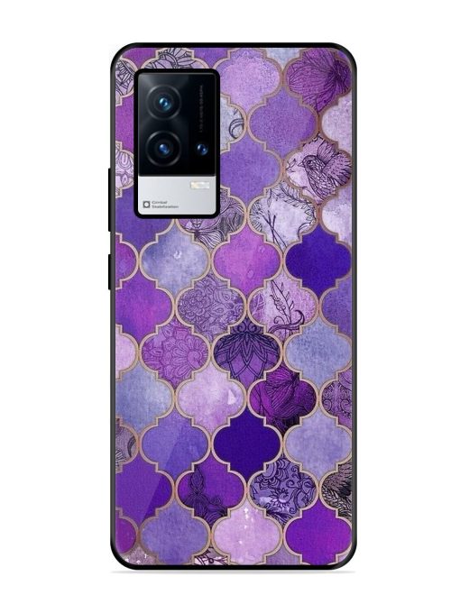 Purple Mosaic Magic Glossy Soft Edge Case for Iqoo 8 Chachhi