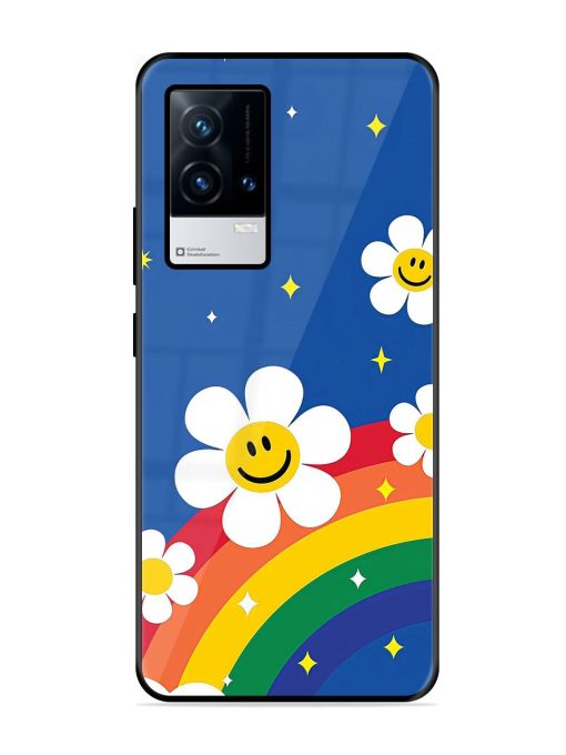 Happy Daisies And Rainbow Sky Glossy Soft Edge Case for Iqoo 8 Chachhi