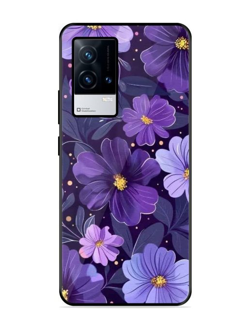 Purple Paradise Glossy Soft Edge Case for Iqoo 8 Chachhi