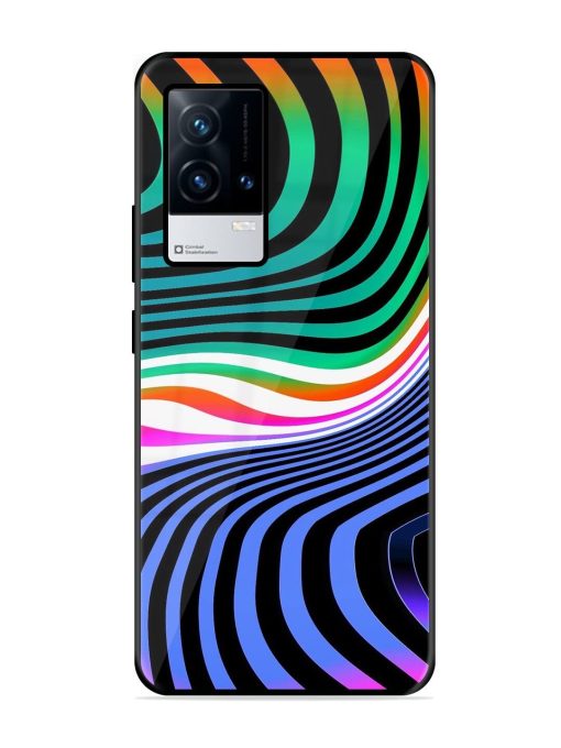 Psychedelic Waves Glossy Soft Edge Case for Iqoo 8 Chachhi