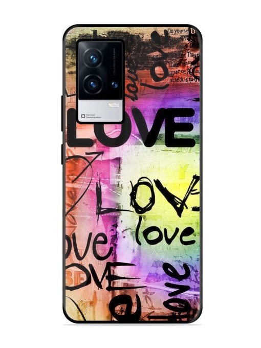 Love Graffiti Glossy Soft Edge Case for Iqoo 8 Chachhi