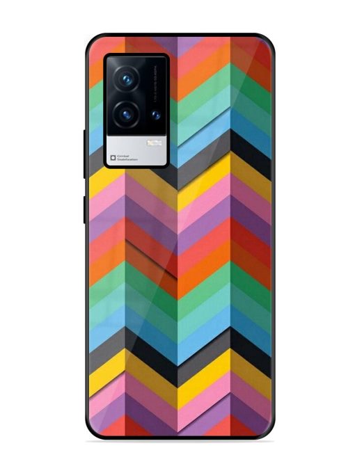 Colorful Zigzag Glossy Soft Edge Case for Iqoo 8 Chachhi