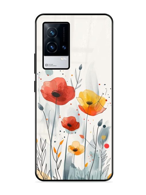 Poppy Fields Glossy Soft Edge Case for Iqoo 8 Chachhi