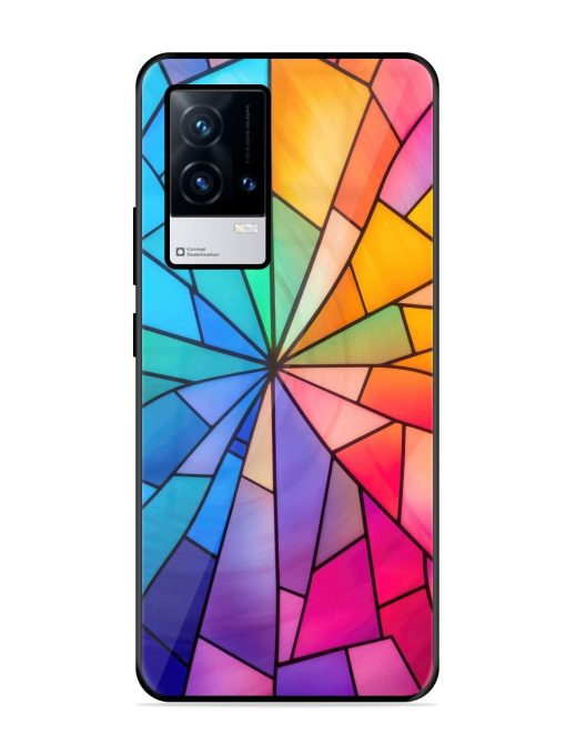 Stained Glass Kaleidoscope Of Colors Glossy Soft Edge Case for Iqoo 8 Chachhi