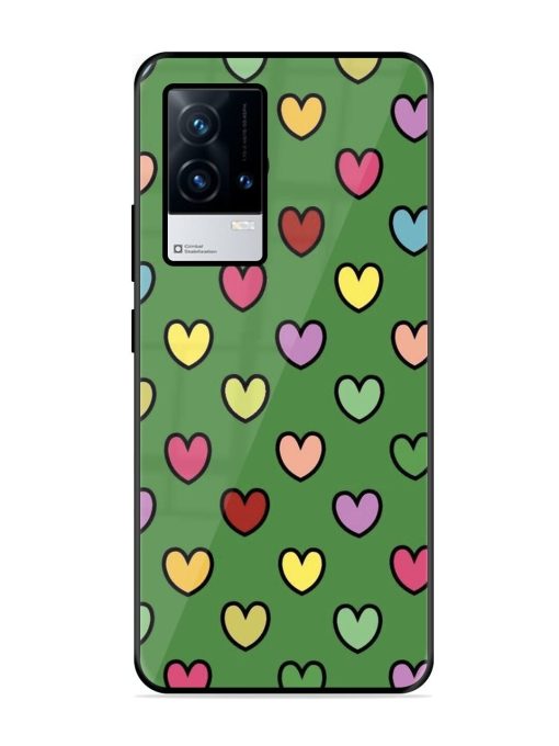 Rainbow Heart Parade Glossy Soft Edge Case for Iqoo 8 Chachhi