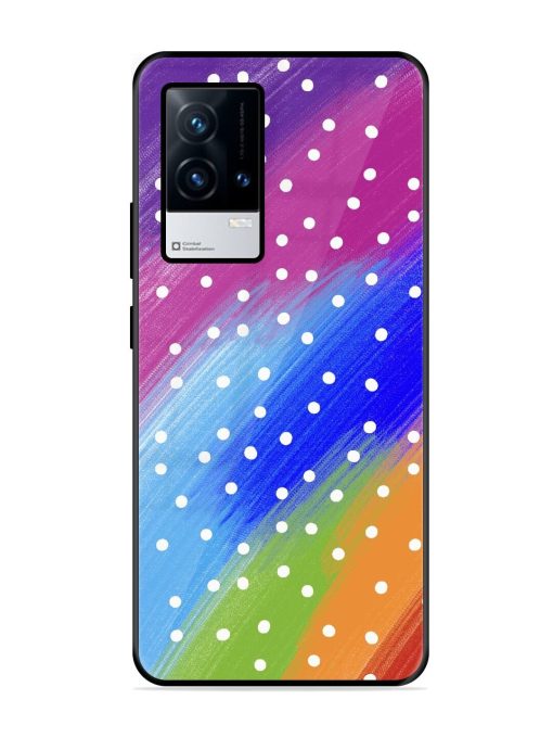 Rainbow Polka Dot Dream Glossy Soft Edge Case for Iqoo 8 Chachhi