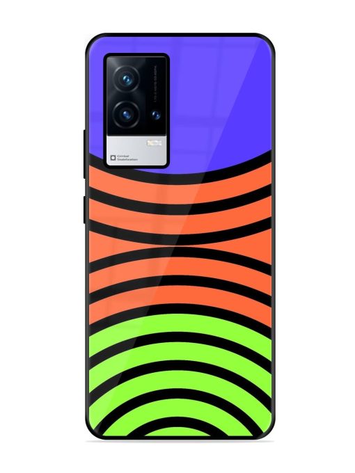 Psychedelic Stripe Symphony Glossy Soft Edge Case for Iqoo 8 Chachhi