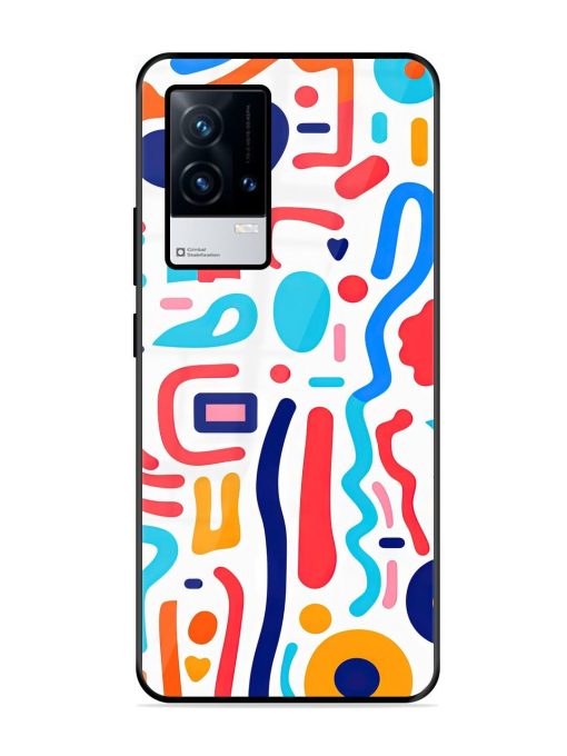 Whimsical Doodle Chaos Glossy Soft Edge Case for Iqoo 8 Chachhi