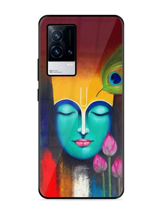 Divine Tranquility: The Face Of Krishna Glossy Soft Edge Case for Iqoo 8 Chachhi