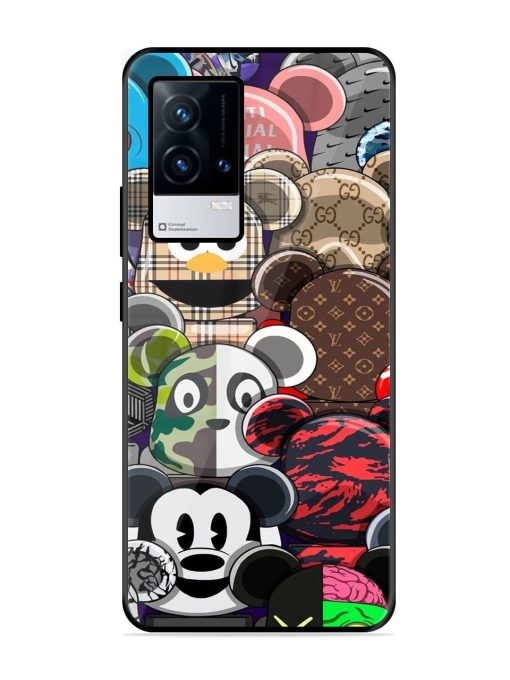 Streetwear Bearbrick Extravaganza Glossy Soft Edge Case for Iqoo 8 Chachhi