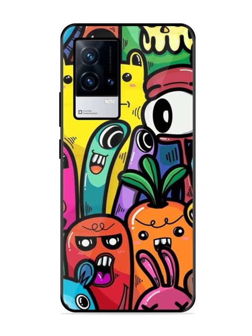 Whimsical Doodle Chaos Glossy Soft Edge Case for Iqoo 8 Chachhi