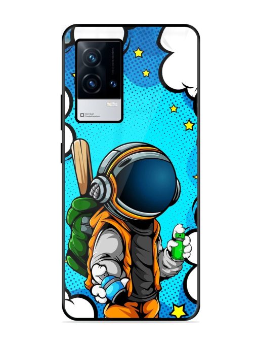 Space Graffiti Artist Glossy Soft Edge Case for Iqoo 8 Chachhi