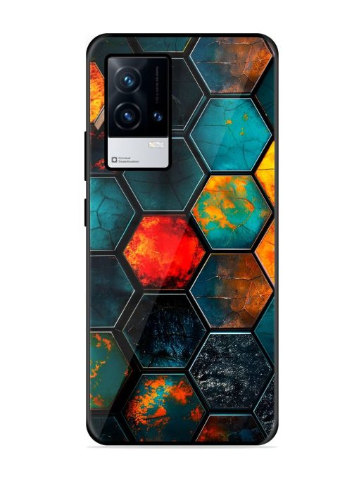 Hexagon Hive Glossy Soft Edge Case for Iqoo 9 (5G) Chachhi