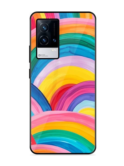 Rainbow Symphony Glossy Soft Edge Case for Iqoo 9 (5G) Chachhi