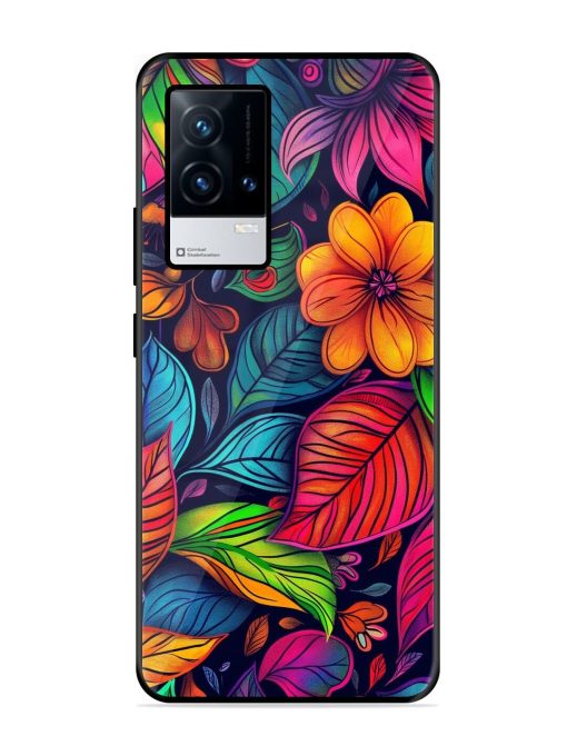 Rainbow Of Blooms Glossy Soft Edge Case for Iqoo 9 (5G) Chachhi