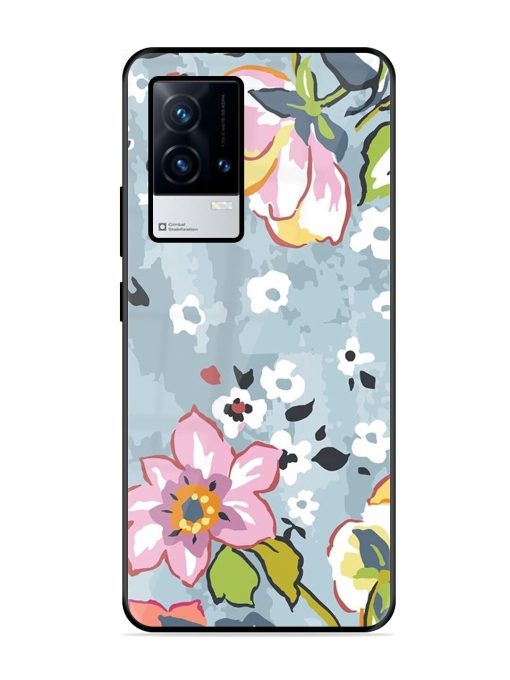 Floral Fantasy Glossy Soft Edge Case for Iqoo 9 (5G)