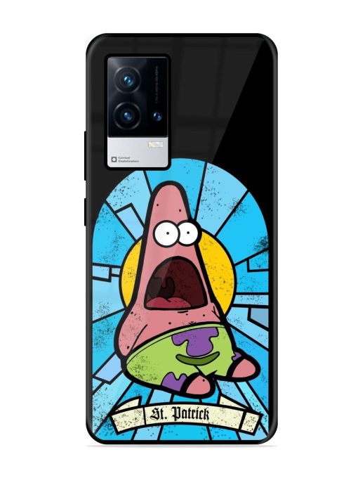 St. Patrick'S Day Stained Glass Patrick Star Glossy Soft Edge Case for Iqoo 9 (5G) Chachhi