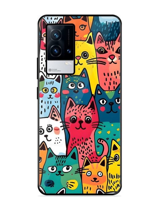 Feline Frenzy Glossy Soft Edge Case for Iqoo 9 (5G) Chachhi