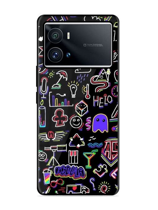 Neon Doodle Glossy Soft Edge Case for Iqoo 9 Pro Chachhi