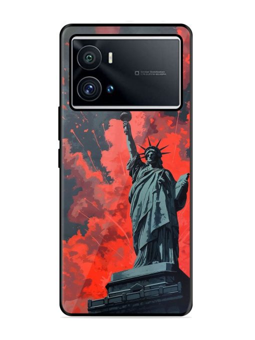 Lady Liberty'S Firework Finale Glossy Soft Edge Case for Iqoo 9 Pro Chachhi