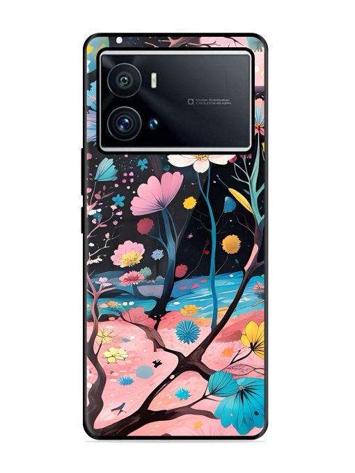 Cosmic Bloom Glossy Soft Edge Case for Iqoo 9 Pro Chachhi