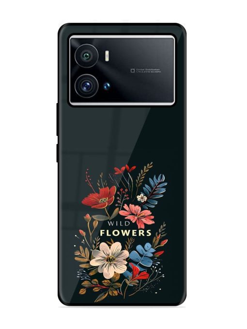 Dark Floral Glossy Soft Edge Case for Iqoo 9 Pro Chachhi