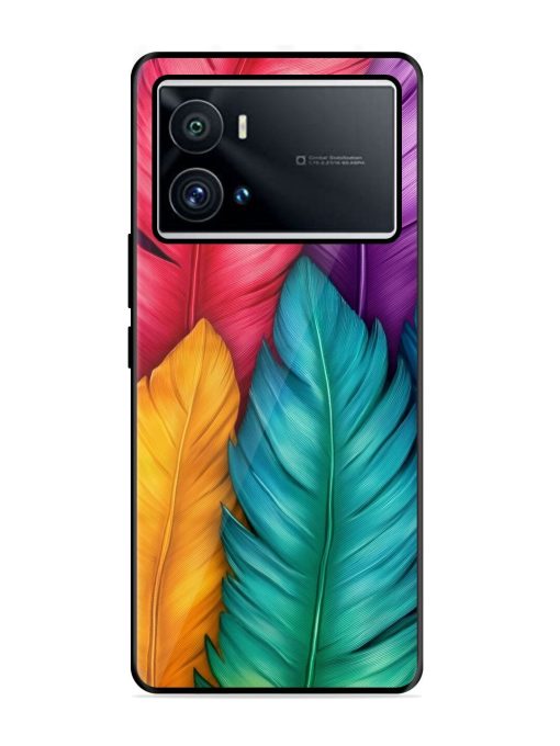 Rainbow Feathers Glossy Soft Edge Case for Iqoo 9 Pro Chachhi