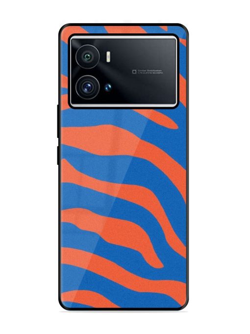 Zebra Stripes In Blue And Orange Glossy Soft Edge Case for Iqoo 9 Pro Chachhi