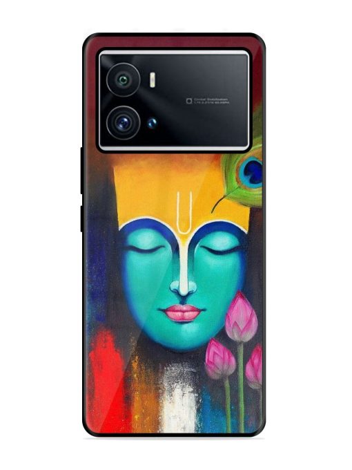 Divine Tranquility: The Face Of Krishna Glossy Soft Edge Case for Iqoo 9 Pro Chachhi